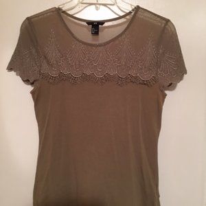 H & M Size Large Olive (Army Green) T-Shirt